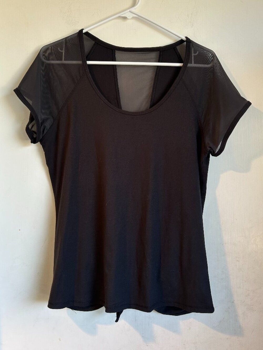 Black and Sheer Athletic Tee